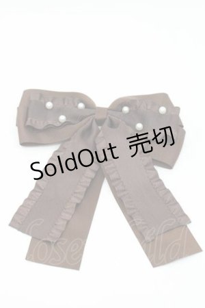 画像: m petit by misako / パールリボンクリップ  ブラウン I-25-09-27-033-LO-AC-SA-ZI