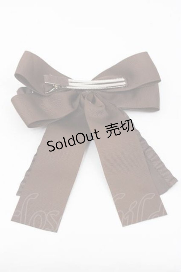 画像2: m petit by misako / パールリボンクリップ  ブラウン I-25-09-27-033-LO-AC-SA-ZI (2)