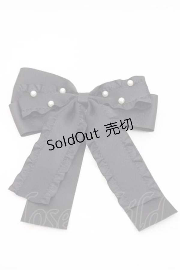 画像1: m petit by misako / パールリボンクリップ  黒 I-25-09-27-036-LO-AC-SA-ZI (1)