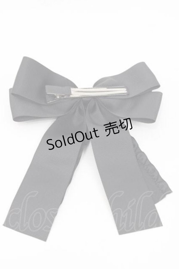 画像2: m petit by misako / パールリボンクリップ  黒 I-25-09-27-036-LO-AC-SA-ZI (2)