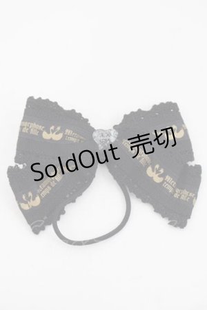 画像: metamorphose / ロゴリボンヘアゴム  黒 I-25-09-27-040-ME-AC-SA-ZI