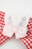 画像3: Nile Perch / うさみみギンガムリボンクリップ  赤Ｘ白 I-25-09-27-044-LO-AC-SA-ZI (3)