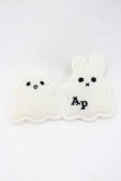 画像1: Angelic Pretty / マシュマロおばけワッペンクリップ  白 I-25-09-27-045-AP-AC-SA-ZI (1)