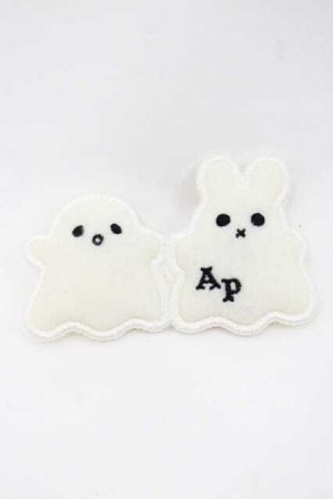 画像: Angelic Pretty / マシュマロおばけワッペンクリップ  白 I-25-09-27-045-AP-AC-SA-ZI