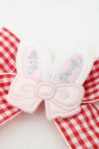 画像3: Nile Perch / うさみみギンガムリボンクリップ  赤Ｘ白 I-25-09-27-046-LO-AC-SA-ZI (3)