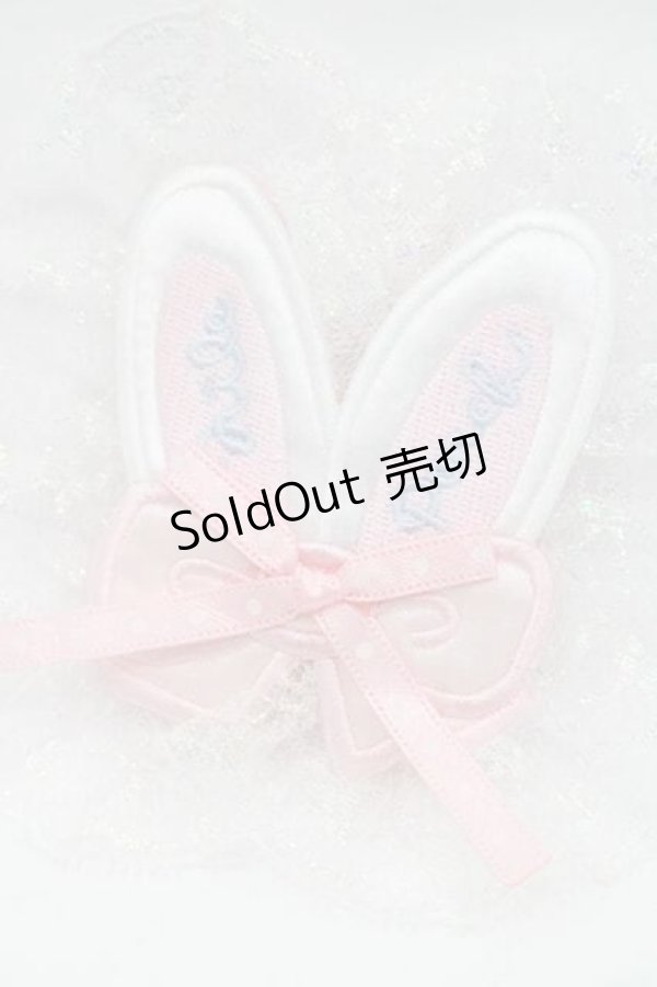 画像3: Nile Perch / ワッペン バレッタ&ブローチ<うさみみ>  白Ｘピンク I-25-09-27-048-LO-AC-SA-ZI (3)