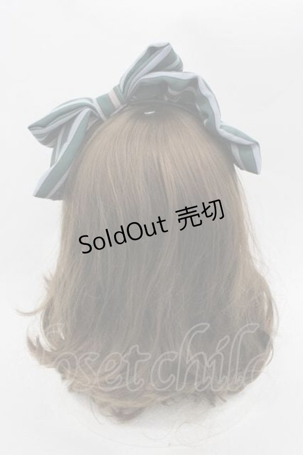 画像2: metamorphose / 秘密の調香室リボンカチューシャ  グリーン系 I-25-09-27-001-ME-AC-SA-ZI (2)