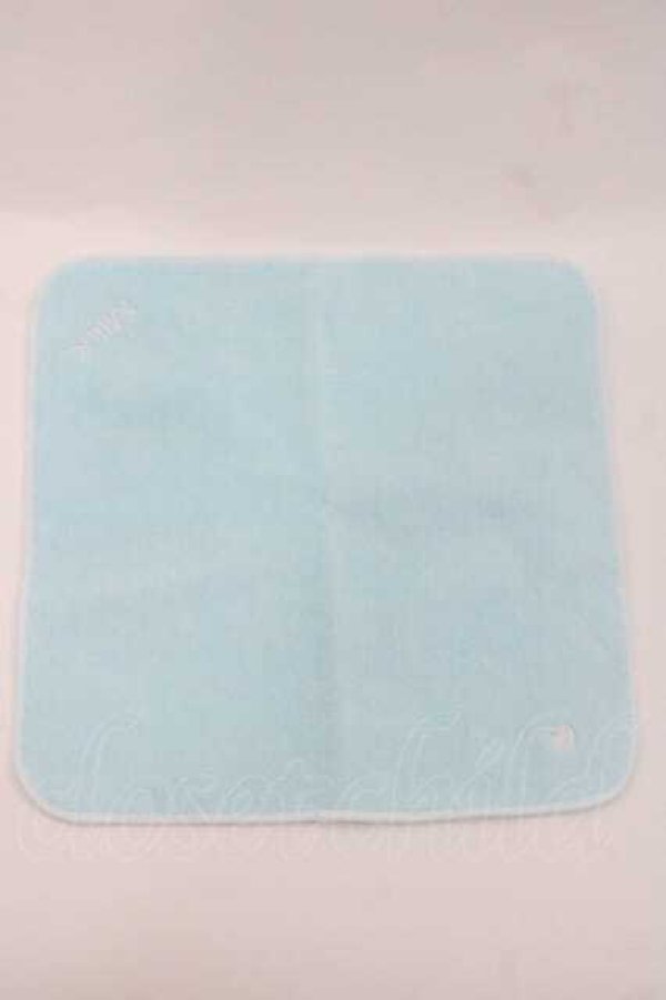 画像1: MILK / 刺繍ハンドタオル  サックス I-25-09-27-062-ML-ZA-SA-ZI (1)