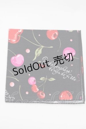画像: metamorphose / 大判ハンカチ  黒 I-25-09-27-064-ME-ZA-SA-ZI