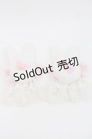 画像: Angelic Pretty / Bunny Pomponお袖とめ  白Ｘピンク I-25-09-27-068-AP-ZA-SA-ZI