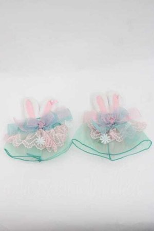 画像: Angelic Pretty / Happiness Easterお袖とめ  ミントＸ白 I-25-09-27-069-AP-ZA-SA-ZI