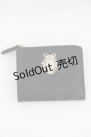 画像: axes femme / ローズキルト型押しミニ財布  クロ I-25-09-27-077-AX-ZA-SA-ZI