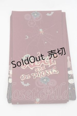 画像: ALICE and the PIRATES / Tricky Nightmare Factory柄オーバーニーソックス  エンジ I-25-09-27-088-PA-ZA-SA-ZI
