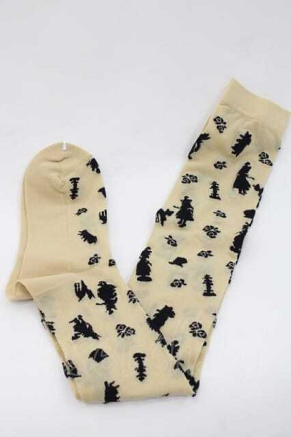 画像2: Jane Marple / Queen Aliceオーバーニーソックス  アイボリー I-25-09-27-095-JM-ZA-SA-ZI (2)