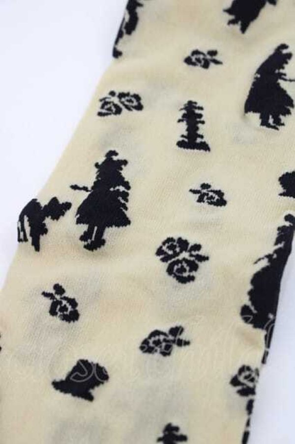 画像3: Jane Marple / Queen Aliceオーバーニーソックス  アイボリー I-25-09-27-095-JM-ZA-SA-ZI (3)