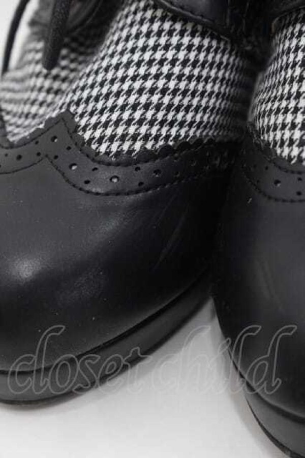 画像4: axes femme POETIQUE / 切り替えシューズ L 黒Ｘ白 I-25-09-27-098-AX-SH-SA-ZT387 (4)