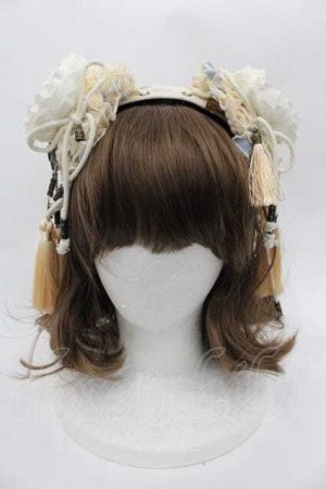 画像: Hoshibako Works / ローズタッセルカチューシャ  アイボリー I-25-09-27-012-LO-AC-SA-ZI