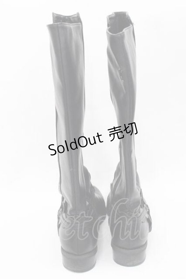 画像3: axes femme / 刺繍ジョッキーブーツ L クロ I-25-09-27-101-AX-SH-SA-ZT386 (3)