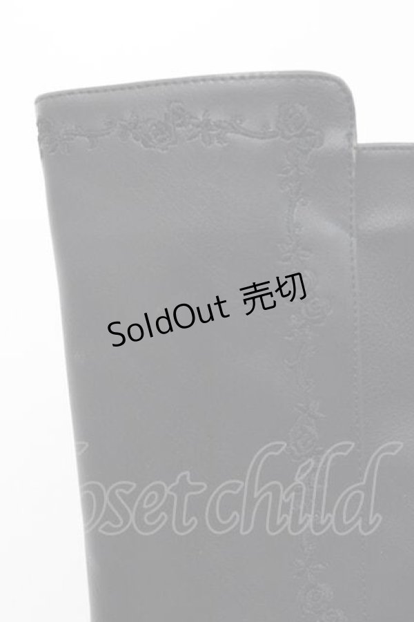 画像4: axes femme / 刺繍ジョッキーブーツ L クロ I-25-09-27-101-AX-SH-SA-ZT386 (4)