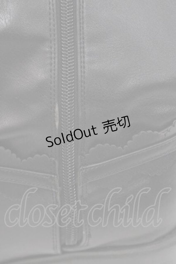 画像6: axes femme / 刺繍ジョッキーブーツ L クロ I-25-09-27-101-AX-SH-SA-ZT386 (6)