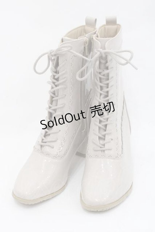 画像1: axes femme / レースアップレインブーツ S ベージュ I-25-09-27-102-AX-SK-SA-ZT387 (1)