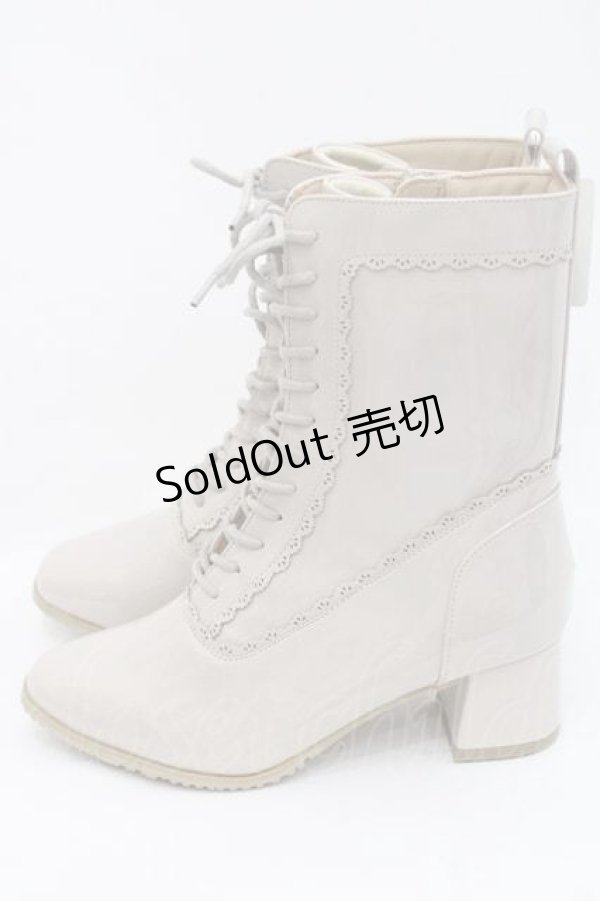 画像2: axes femme / レースアップレインブーツ S ベージュ I-25-09-27-102-AX-SK-SA-ZT387 (2)