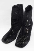 画像1: axes femme POETIQUE / 天体モチーフ刺繍ベロアブーツ M ブラック I-25-09-27-103-AX-SH-SA-ZT386 (1)