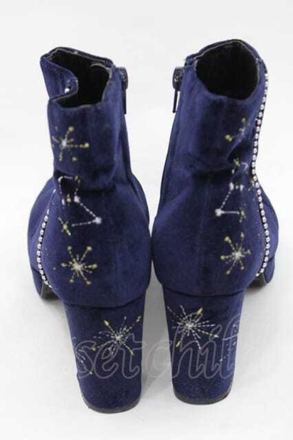 画像3: axes femme POETIQUE / 星座ブーツ M ネイビー I-25-09-27-104-AX-SH-SA-ZT386 (3)