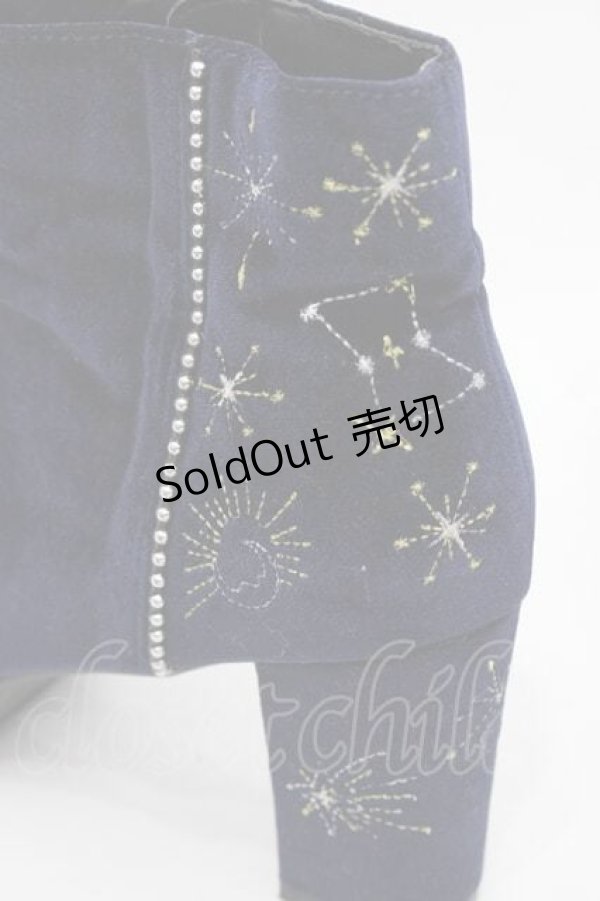 画像4: 【SALE】axes femme POETIQUE / 星座ブーツ M ネイビー I-25-09-27-104-AX-SH-SA-ZT386 (4)