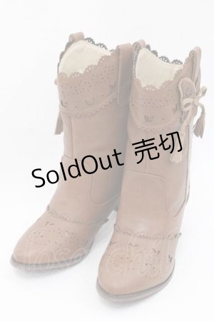 画像: axes femme / 蝶ウエスタンミドルブーツ S キャメル I-25-09-27-106-AX-SH-SA-ZI