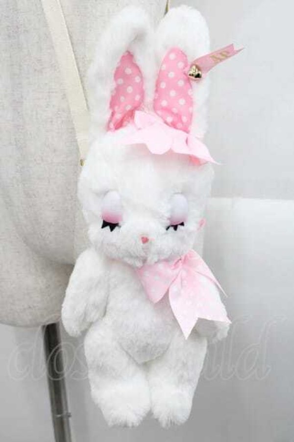 画像2: Angelic Pretty / Dreamyリリカルバニーぬいぐるみポーチ  白Ｘピンク I-25-09-27-110-AP-ZA-SA-ZI (2)