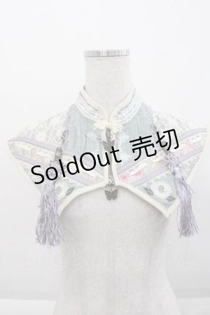 画像: Ozz oneste / タッセルデザインつけ襟  ミントＸラベンダー I-25-09-27-111-OO-ZA-SA-ZI