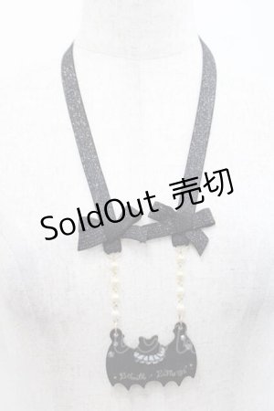 画像: Enchantlic Enchantilly / こうもりネックレス  黒Ｘ青 I-25-09-27-115-LO-AC-SA-ZI
