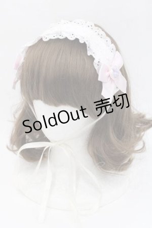画像: Nile Perch / くまさんリボンはしごレースリボンヘッドドレス  白Ｘラベンダー I-25-09-27-018-LO-AC-SA-ZI