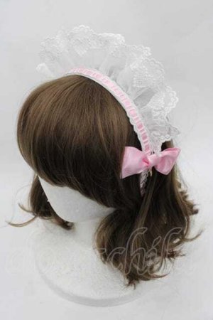 画像: Angelic Pretty / メイド風カチューシャ  白Ｘピンク I-25-09-27-003-AP-AC-SA-ZI