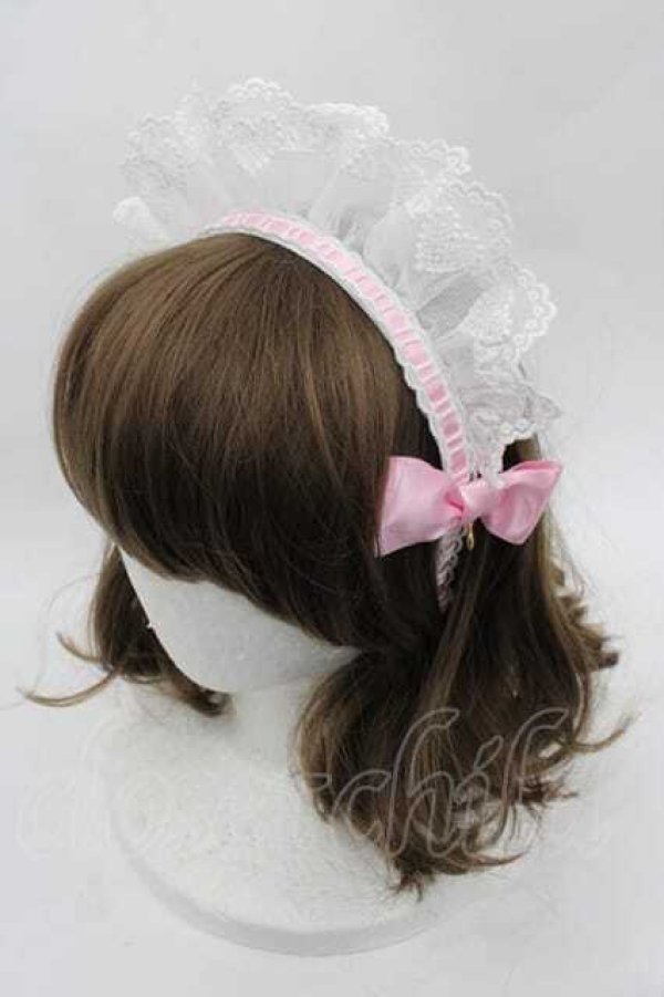 画像1: Angelic Pretty / メイド風カチューシャ  白Ｘピンク I-25-09-27-003-AP-AC-SA-ZI (1)