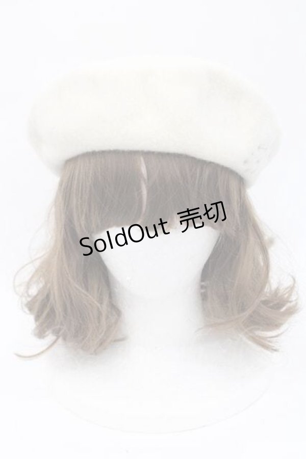 画像2: axes femme / 冬の星座刺繍ベレー 57.5cm キナリ I-25-09-27-021-AX-AC-SA-ZI (2)