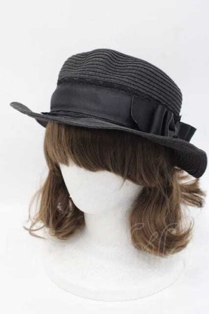 画像: m petit by misako / AMブレードカンカン帽  黒 I-25-09-27-027-LO-AC-SA-ZI