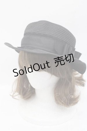 画像: m petit by misako / AMブレードカンカン帽  黒 I-25-09-27-027-LO-AC-SA-ZI
