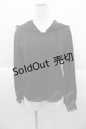 画像: MA*RS / レースラインセーラーブラウス  ブラック I-25-09-30-001-EL-BL-SA-ZI