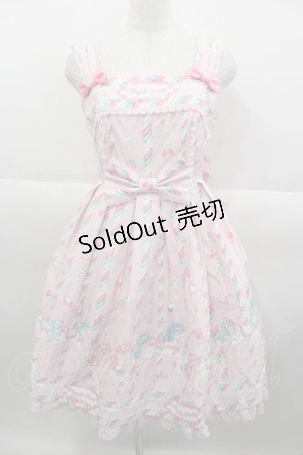 画像1: Angelic Pretty / Sugary Carnivalジャンパースカート  ピンク I-25-09-30-049-AP-OP-SA-ZI (1)