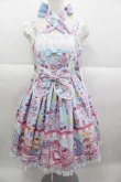 画像1: Angelic Pretty / Toy's Donut Dinerジャンパースカート  サックス I-25-09-30-052-AP-OP-SA-ZI (1)