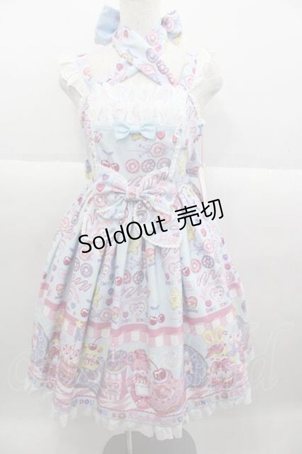 画像1: Angelic Pretty / Toy's Donut Dinerジャンパースカート  サックス I-25-09-30-052-AP-OP-SA-ZI (1)