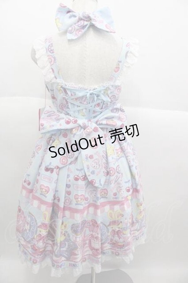 画像2: Angelic Pretty / Toy's Donut Dinerジャンパースカート  サックス I-25-09-30-052-AP-OP-SA-ZI (2)