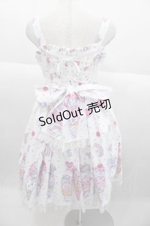 画像2: Angelic Pretty / Decoration Ice Creamジャンパースカート  白 I-25-09-30-053-AP-OP-SA-ZI (2)