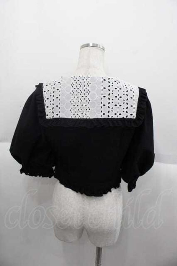 画像2: Hoshibako Works / カサブランカ・ギフト グランパフスリーブブラウス  ブラック I-25-09-30-006-LO-BL-SA-ZI (2)