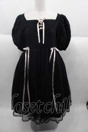 画像: Angelic Pretty / Petit Rose Gardenカットワンピース  黒 I-25-09-30-056-AP-OP-SA-ZI