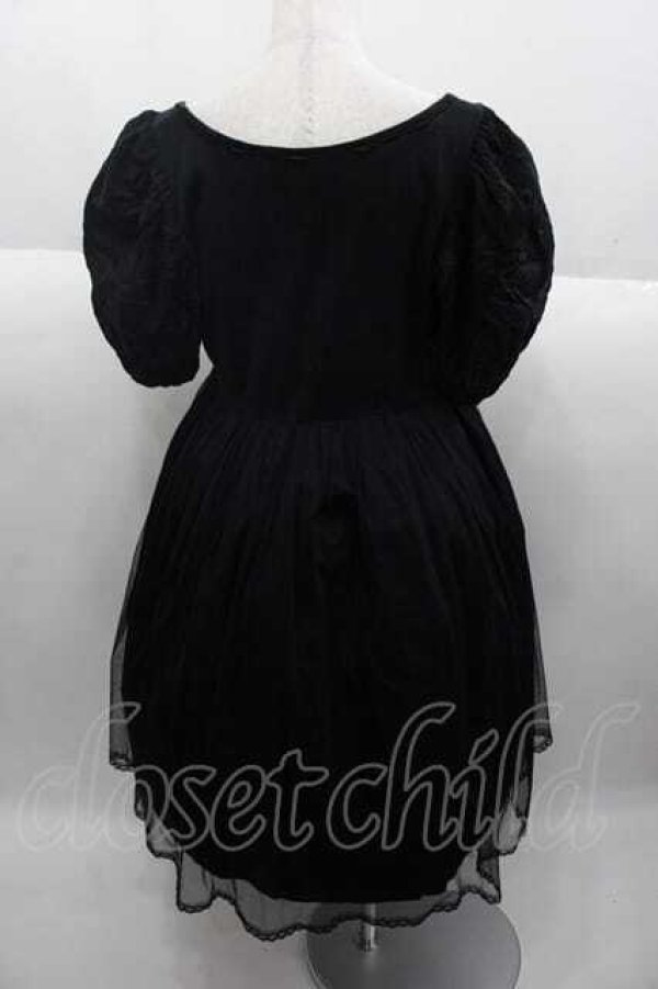画像2: Angelic Pretty / Petit Rose Gardenカットワンピース  黒 I-25-09-30-056-AP-OP-SA-ZI (2)