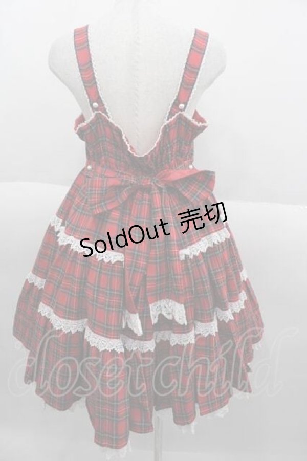 Angelic Pretty：肩リボンジャンパースカート Tartan Check Shoulder Ribbon JSK (2022) by Angelic Pretty