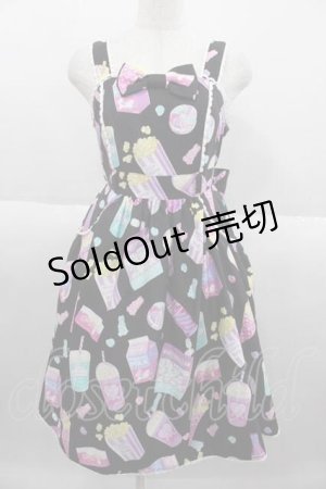画像: Angelic Pretty / Fancy Candyジャンパースカート  黒 I-25-09-30-062-AP-OP-SA-ZI